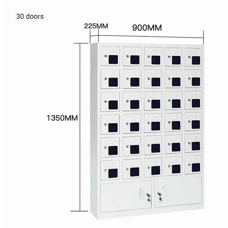 Commercial 30-Slot Mobile Phone Deposit Locker for Classroom & Workplace Secure Management | Steel Construction with Acrylic Windows