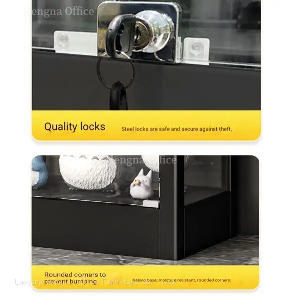 the quality locks and rounded corners of Display Case