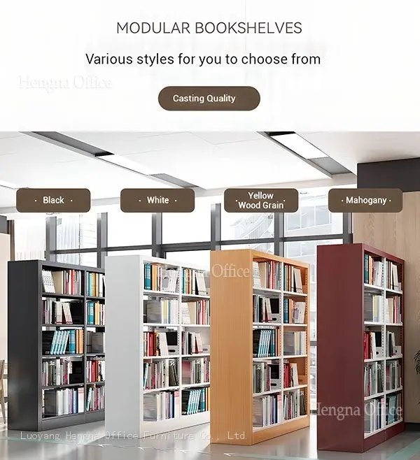 Modular Bookshelves: Various colors for ypu to choose 
Black, White, Yellow Wood Grain, Mahogany