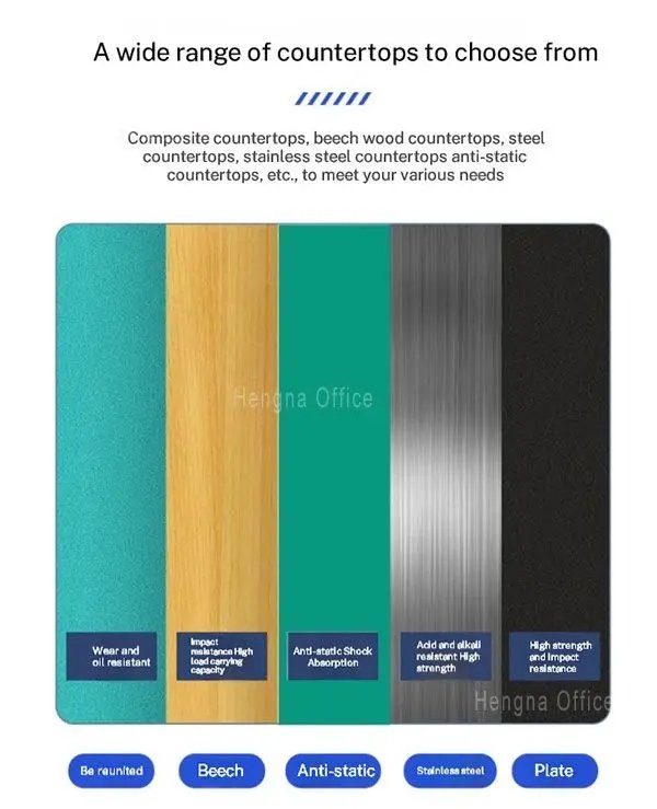 Many Different countertops 