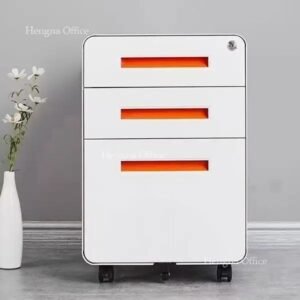 Precision Engineered 4-Drawer Vertical Filing Cabinet with Anti-Tilt Interlock System & Signature Gooseneck Handles, HENGNA Factory Direct