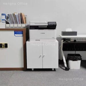 Slim Steel Printer Cabinet — 450mm Narrow Width for Small Office, Cubicles, and Tight Spaces