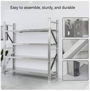 Heavy Duty Stainless Steel Workshop Rack — 500kg Modular Boltless Shelving for Garage & Workshop